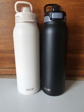 Ello Stainless Steel 32 Oz Water  Bottles - Cream & Black